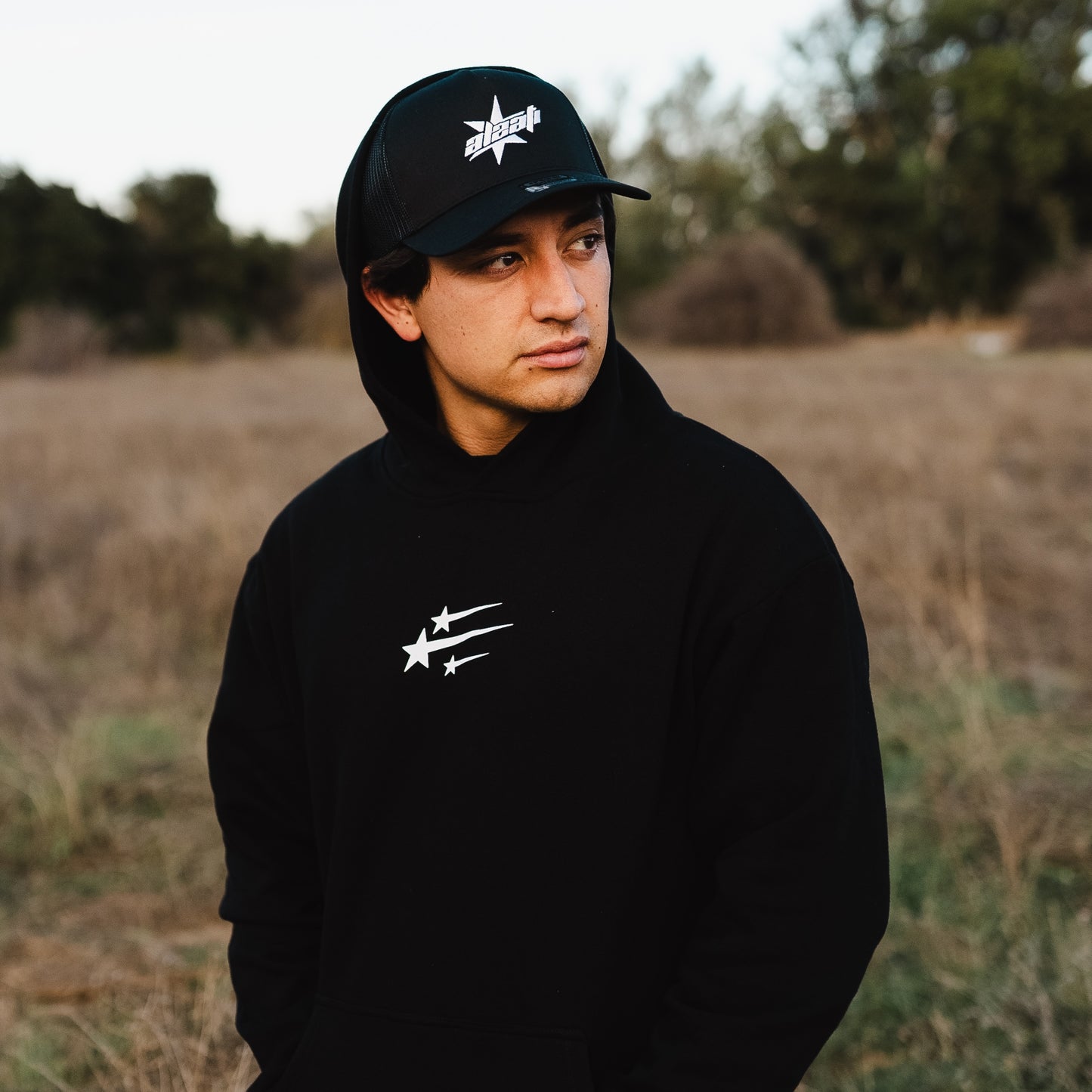 Hoodie - Black Shooting Star